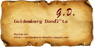 Goldemberg Donáta névjegykártya